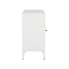 glossy white wood buffet gold accent