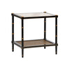 end table cane black gold glass top