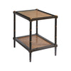 end table cane black gold glass top
