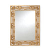 gold finish pierced mirror rectangle