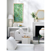 white glaze ceramic bench accent table stool