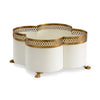 iron antique gold cachepot floral cream 