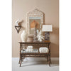 floral vine wall mirror bone inlay brown glitter