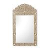 floral vine wall mirror bone inlay brown glitter