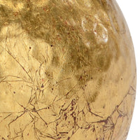 decorative accent hammered gold leaf ball round small