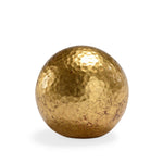 decorative accent hammered gold leaf ball round small