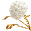 hydrangea on stand square base iron porcelain