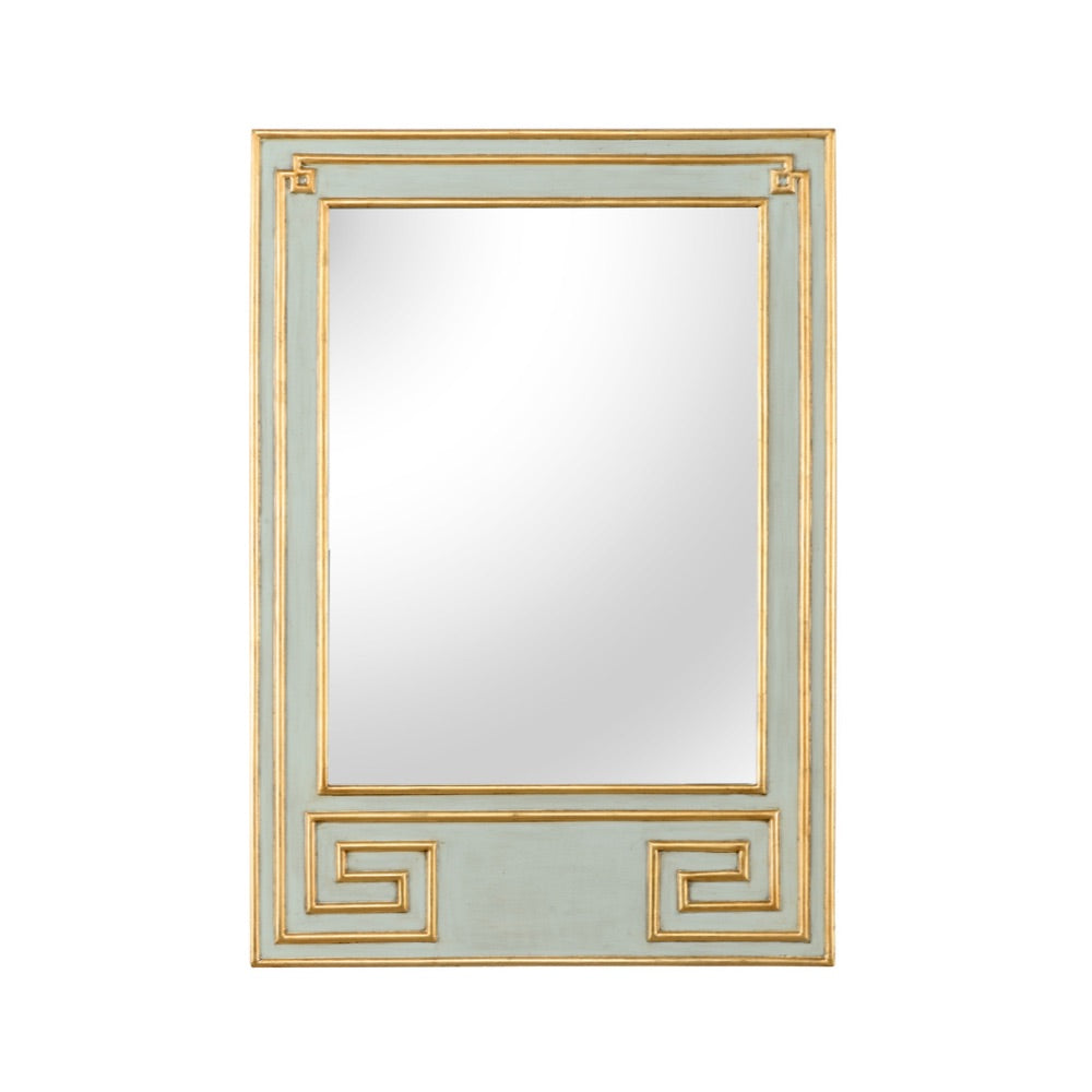 antique mint green gold leaf wall mirror hand painted