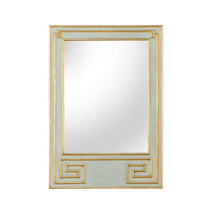 antique mint green gold leaf wall mirror hand painted
