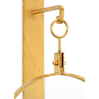 antique gold clear glass accent hanging sconce 