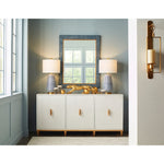 hand wrapped glass cloth rectangle mirror blue