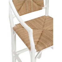 rattan barstool white lacquer finish