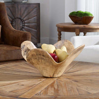 natural decor raw wood bowl organic