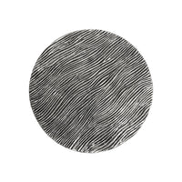 Top view of accent table with a textured, distressed gray and white wood grain finish, shown against a plain white background. 