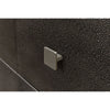  3-drawer grey embossed leather dresser iron shagreen leather