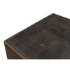  3-drawer grey embossed leather dresser iron shagreen leather