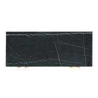 chest art deco cherry veneer black stone top brass hardware