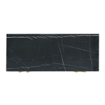 chest art deco cherry veneer black stone top brass hardware