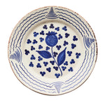 Casa Nuno Blue Pomegranate Dinner Plates (set of 2) by Abigails feature blue floral and berry designs on white.