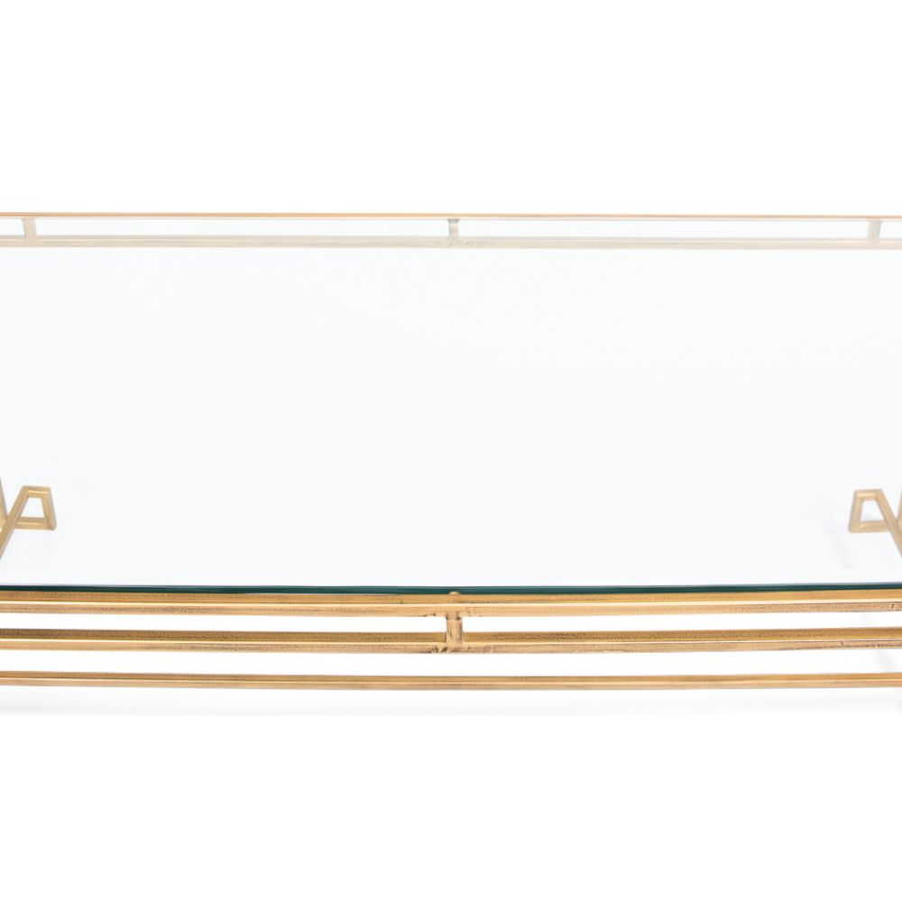 iron glass table top rectangle