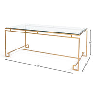 iron glass table top rectangle