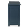 rectangular molded chest navy finish five drawers 17th century inspired oak solids