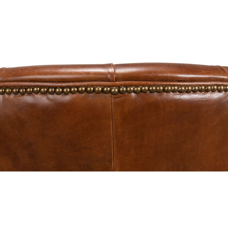 Occasional Chair - Welsh - Vintage Cigar Leather