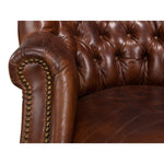 Occasional Chair - Welsh - Vintage Cigar Leather
