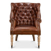 Occasional Chair - Welsh - Vintage Cigar Leather