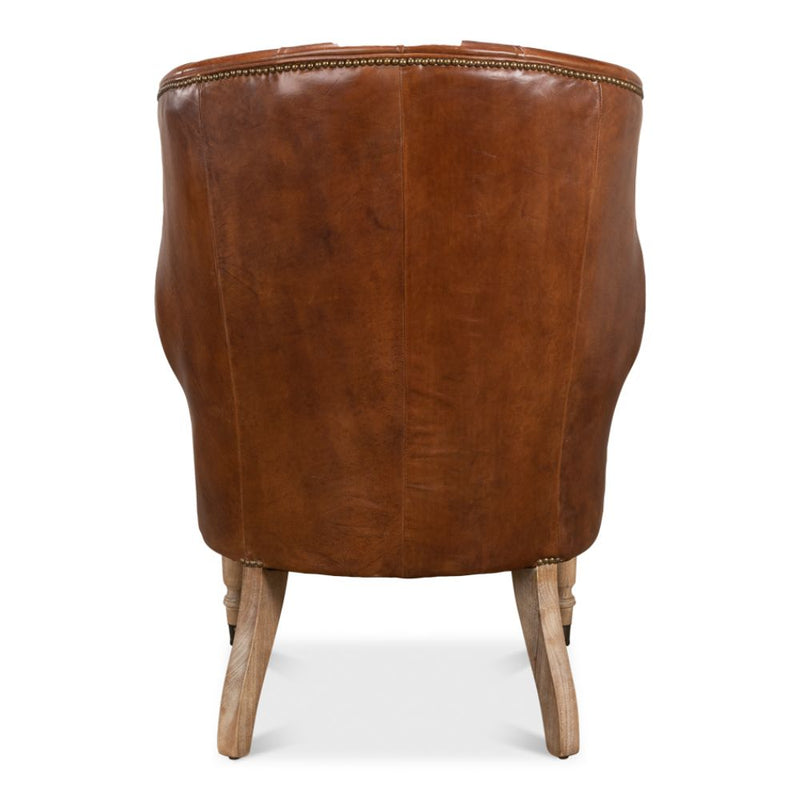 Occasional Chair - Welsh - Vintage Cigar Leather