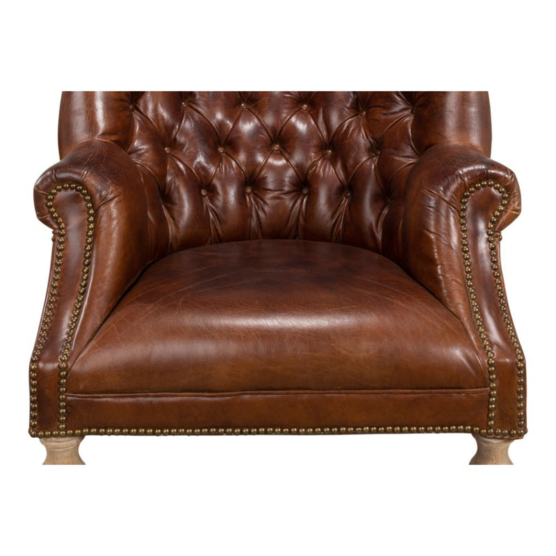 Occasional Chair - Welsh - Vintage Cigar Leather