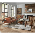 brown leather sofa diamond tufting metal base legs