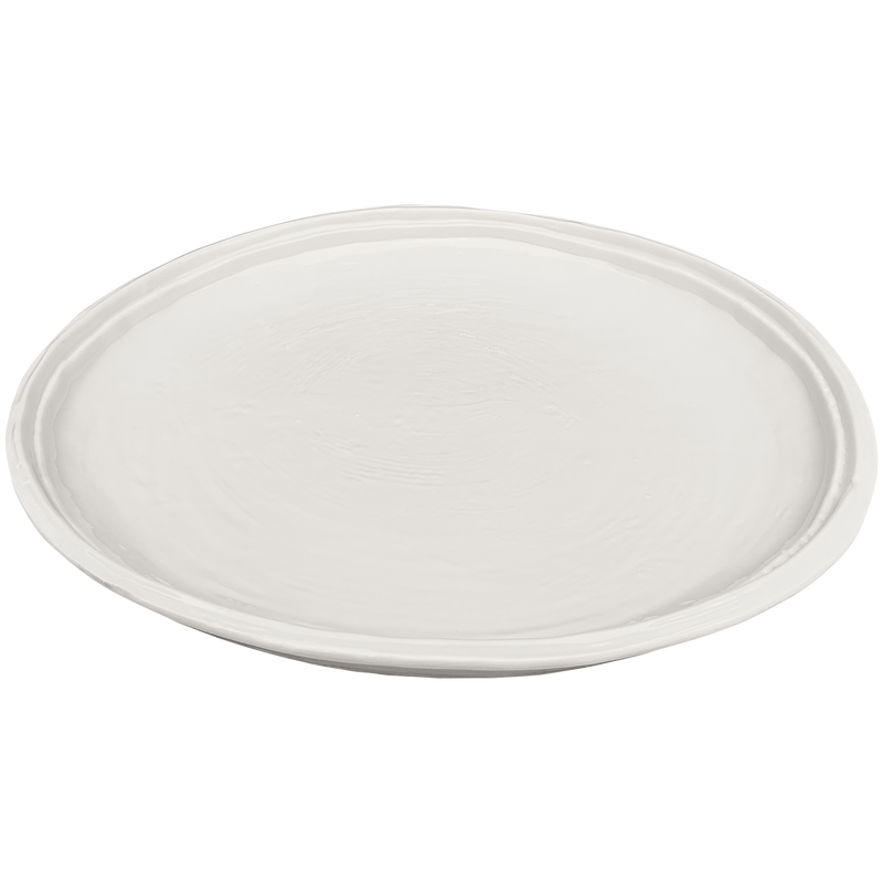 cream double line melamine dinner plates