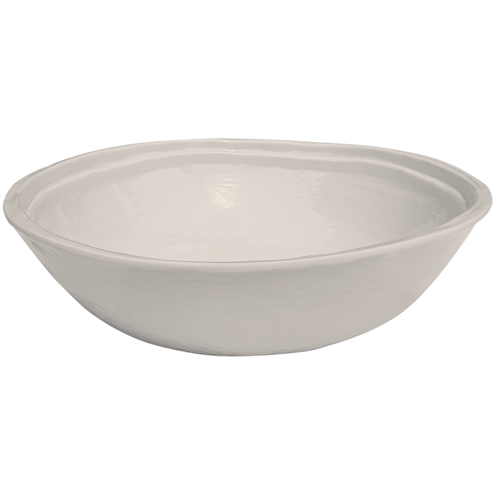 stone taupe double rimmed melamine soup cereal bowls