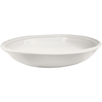 cream double line melamine pasta serving bowl