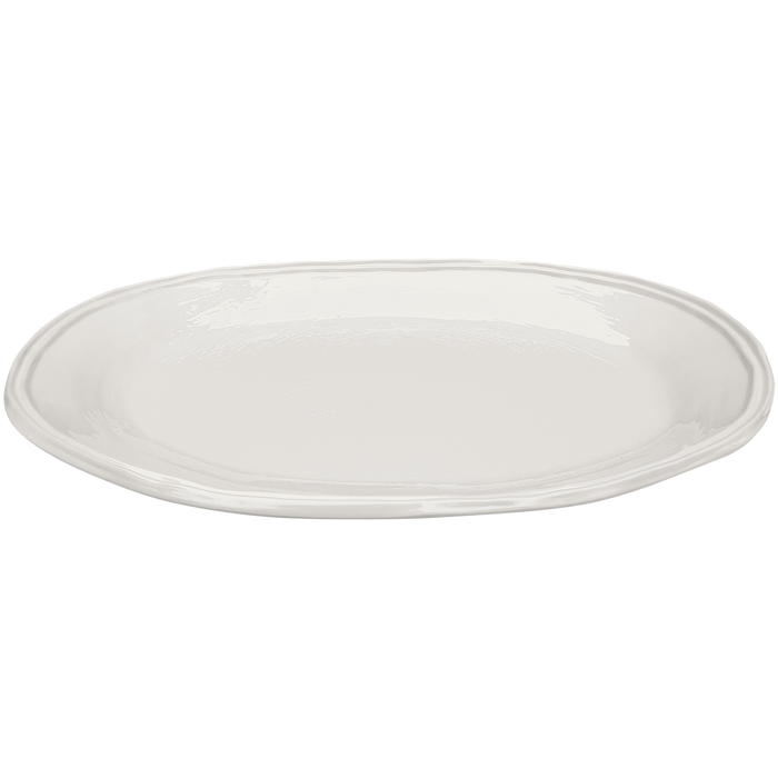 cream double line melamine serving platters