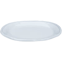 melamine serving platter white double line