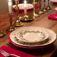 Christmas Wreath Melamine Salad Plates (set of 4)