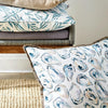 oyster throw pillow aqua tan white
