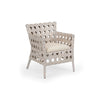 bistro chair white rattan fabric whitewash 
