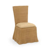 dining chair rattan wave bottom natural wicker fabric seat 