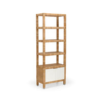 etagere rattan natural white two door storage shelves nickel handles