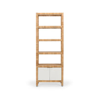 etagere rattan natural white two door storage shelves nickel handles