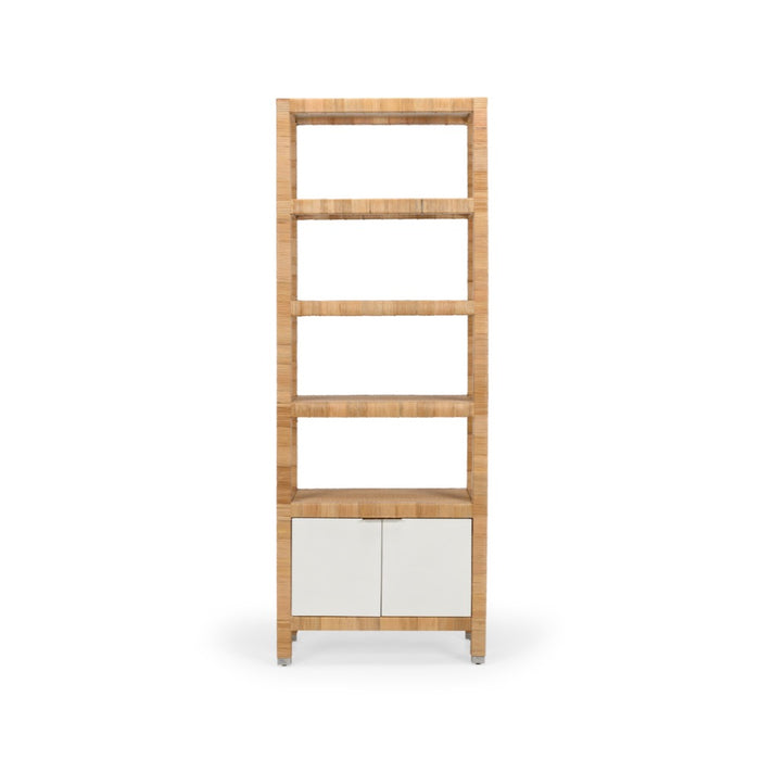 etagere rattan natural white two door storage shelves nickel handles