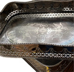 Polished Nickel Embossed Large Tray
