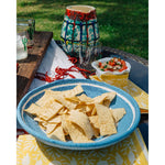Ceramic Blue Basket Bowl