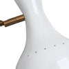 white lacquer brass wall sconce