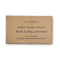 gathered thoughts rock and roll handmade paper