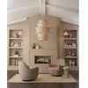 white swing-arm wall sconce bleached rattan shade