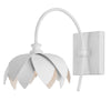 white iron flower wall sconce